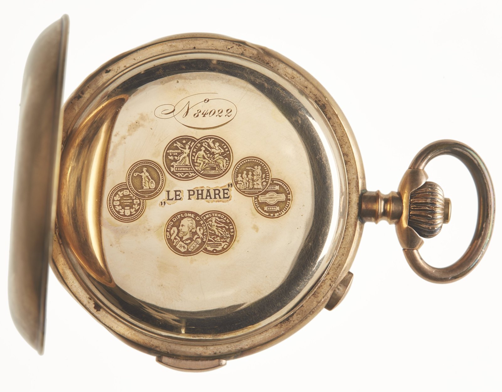 Pocket watch, Le Phare, Switzerland, 1889 — museum object ST 31044
