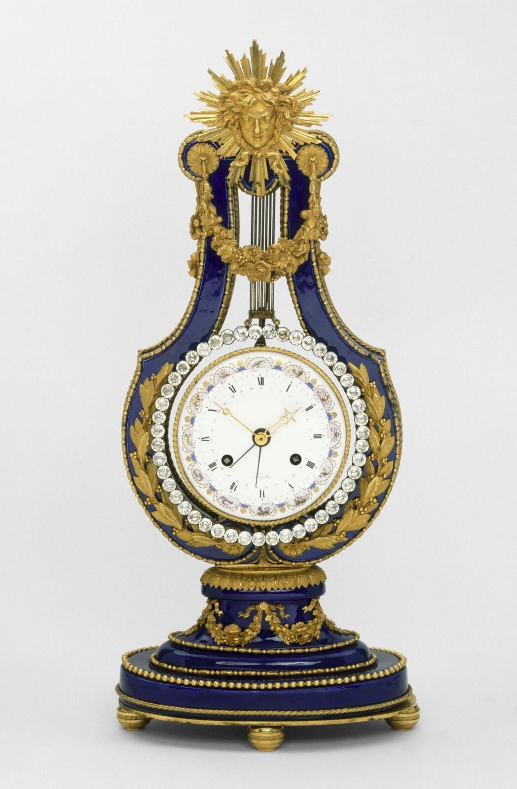 Clock, lyre-shaped, Sèvres, 1795-1797 — museum object 1004-1882