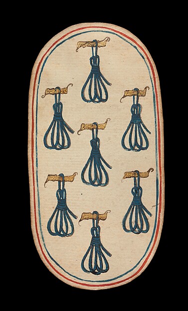 7 of Tethers, from The Cloisters Playing Cards, South Netherlandish, ca. 1475–80
