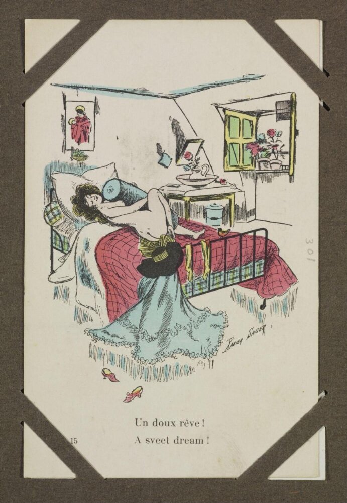 Postcard — A Sweet Dream!, Sager, Xavier, France, ca. 1906