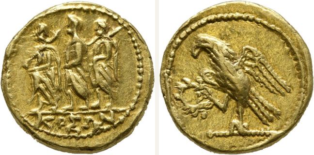 Uncertain mint, Koson, stater — Eagle with spread wings standing left (CN type 22504)