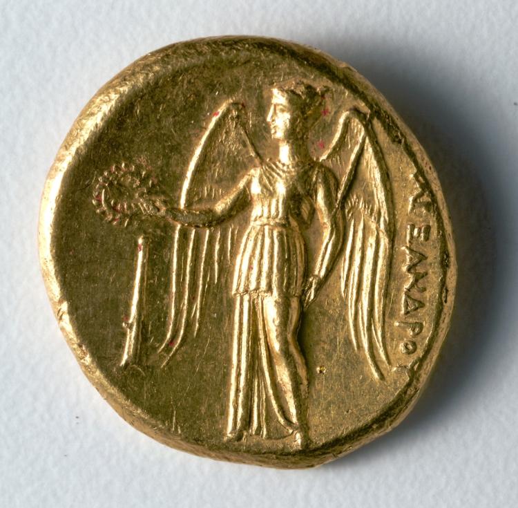 Stater: Nike (reverse), c. 325–275 BCE (Cleveland Museum of Art 1916.979.b)