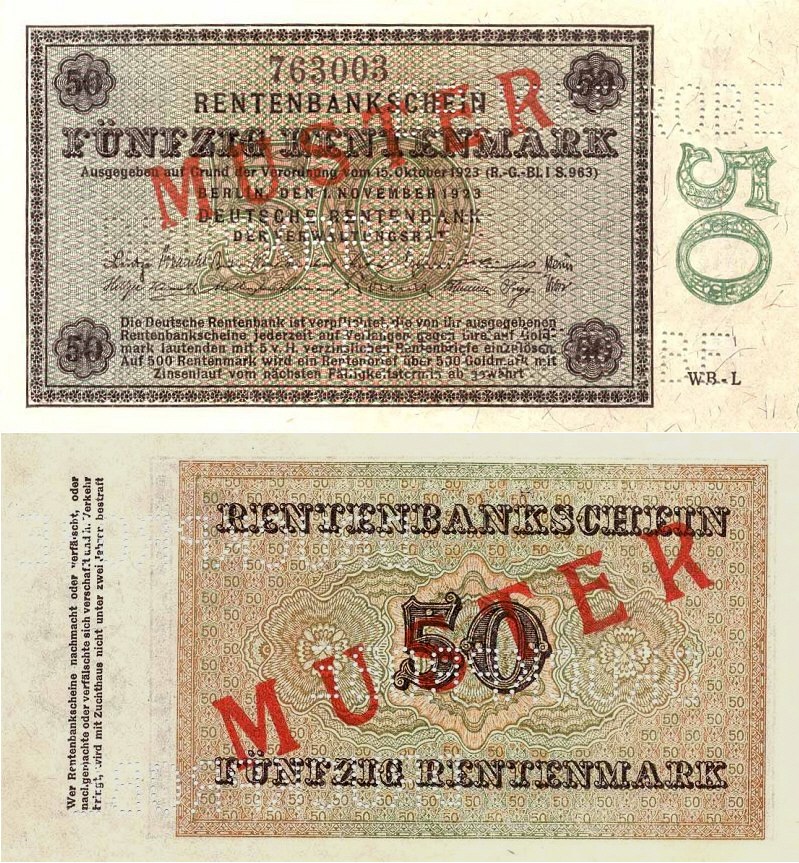 50 Rentenmark from 1923-11-01