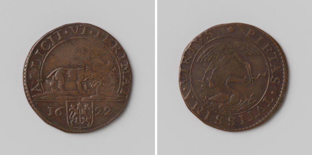Allegorical jeton, struck by order of the States of Guelders