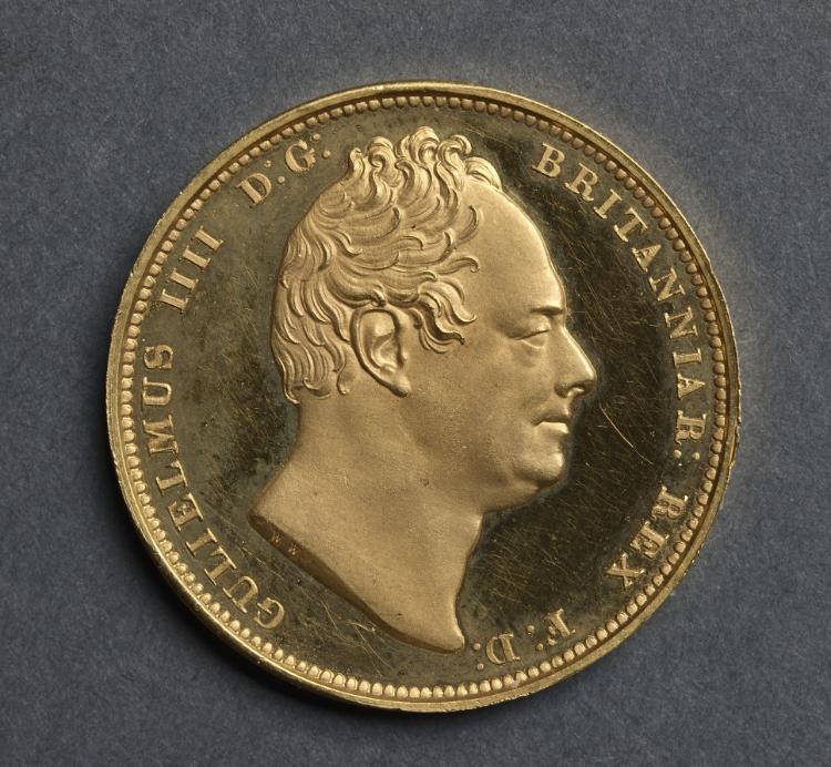 Two Pound Piece: William IV (obverse), 1831 (Cleveland Museum of Art 1969.216.a)