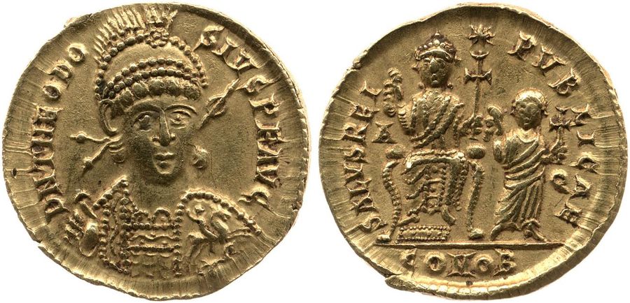 RIC X Theodosius II (West) 1805