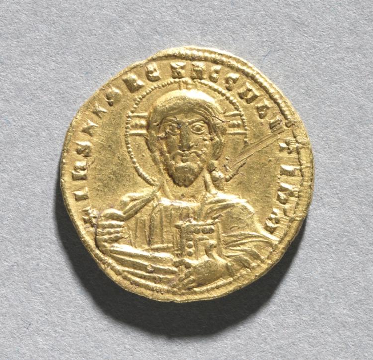 Nomisma with Nicephorus II Phocas (obverse), 963–969 (Cleveland Museum of Art 1968.60.a)