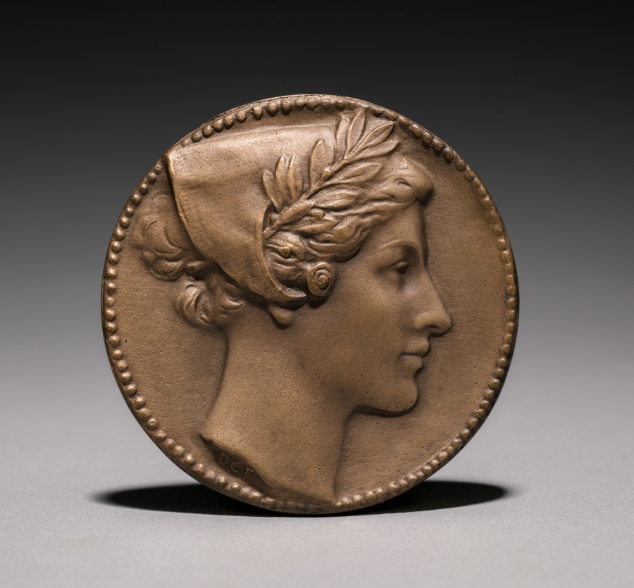Additional museum view 2 of Medal Commemorating the Completion of Catskill Aqueduct (accession 1918.181).