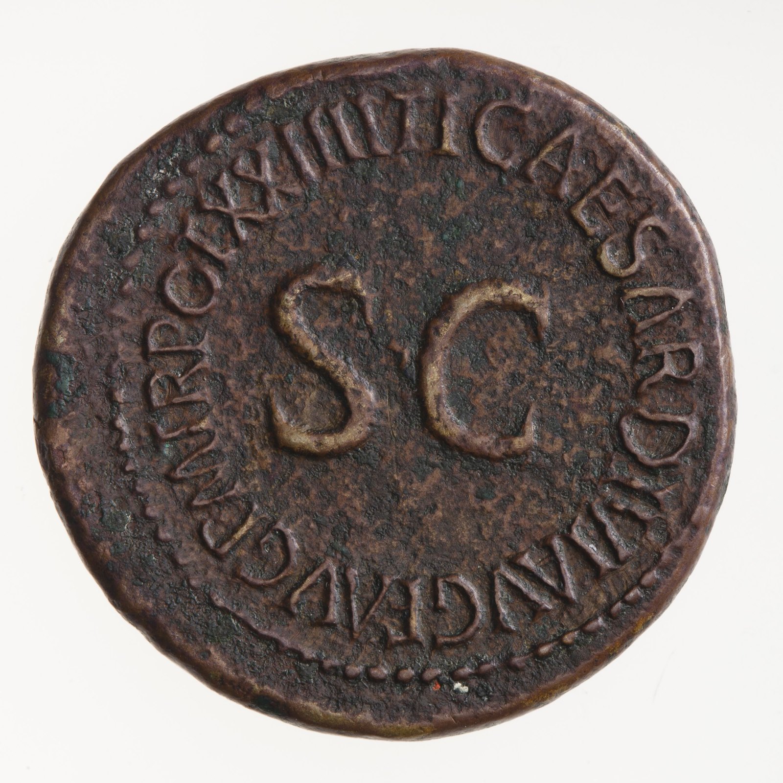 Dupondius, Emperor Tiberius, Rome, 21-22 AD — museum object NU 22535