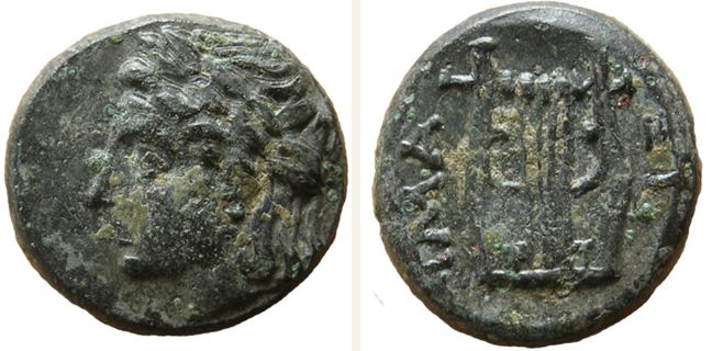 Hamaxitos, bronze coin — Lyre (CN type 20308)