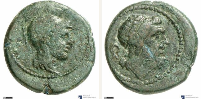 Lemnos, bronze coin — Head of Athena (CN type 19973)