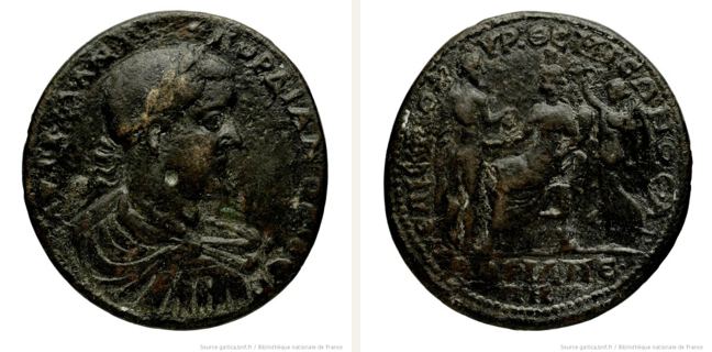 Hadrianeia, Gordian III., bronze coin — Hermes (CN type 18298)