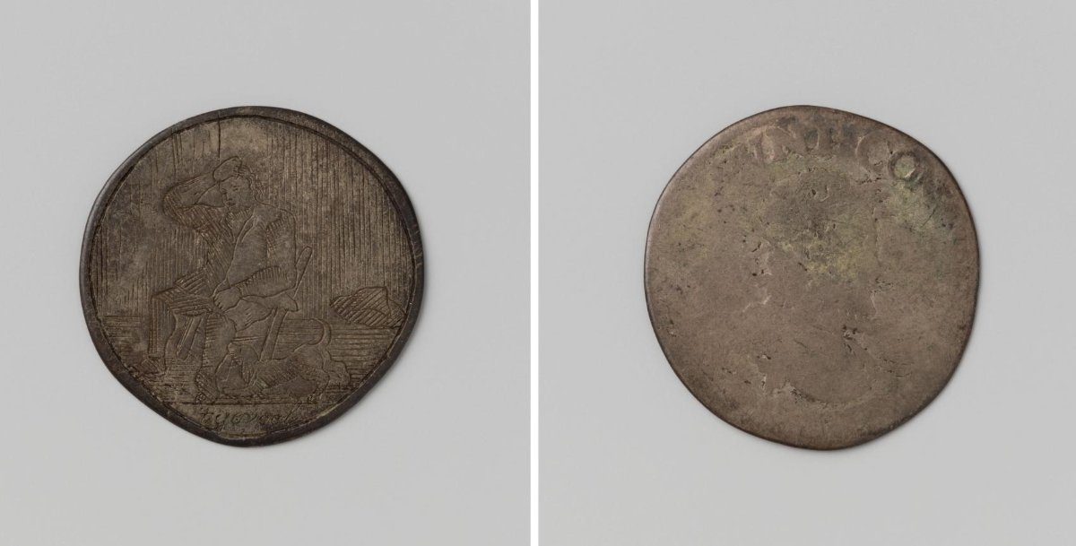 't Gevoel, scene engraved on a Leicester stoter