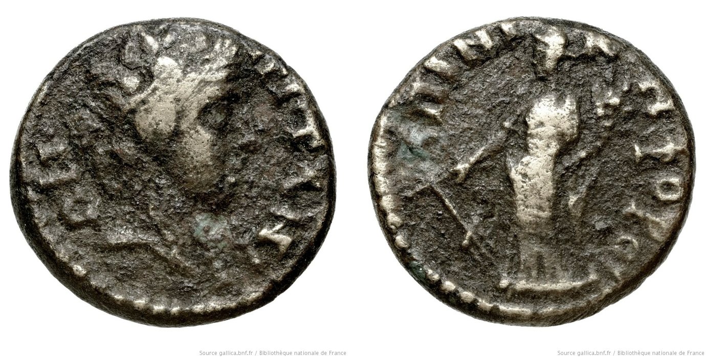 Pitane, bronze coin — Tyche standing (CN type 11876)