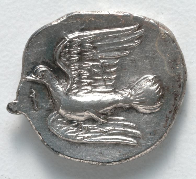 Hemidrachm: Dove (reverse), 400–323 BCE (Cleveland Museum of Art 1917.979.b)