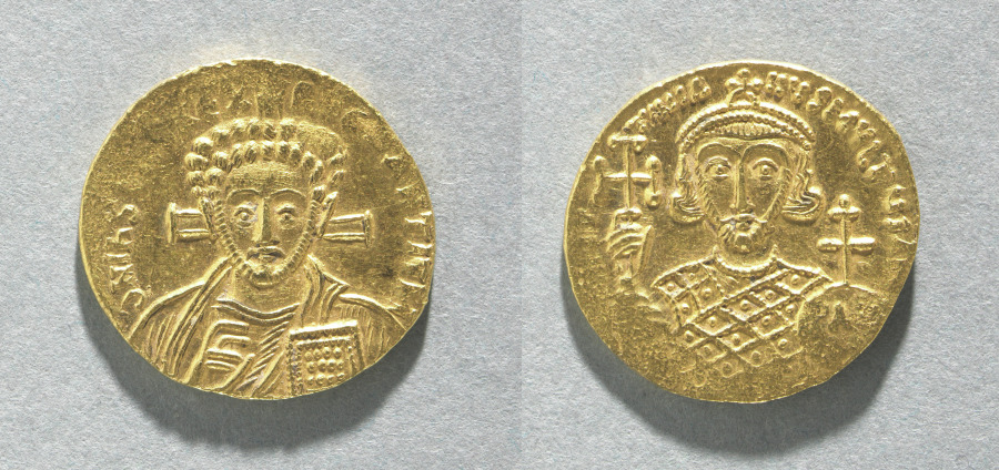 Solidus of Justinian II, 705 (Cleveland Museum of Art 2012.47)
