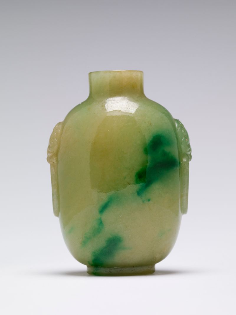 Snuff bottle with lion mask ring handles, Unknown