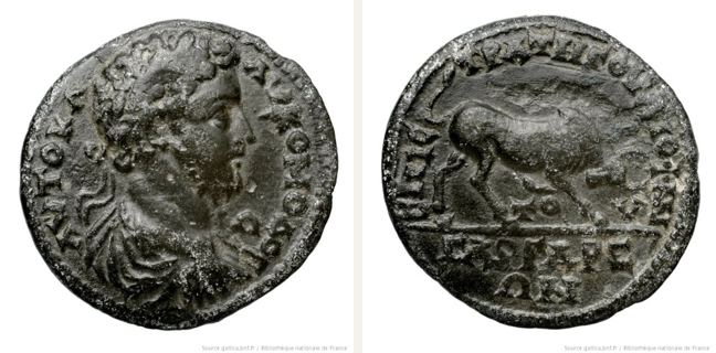 Gargara, Commodus, bronze coin — Bull charging right (CN type 12195)