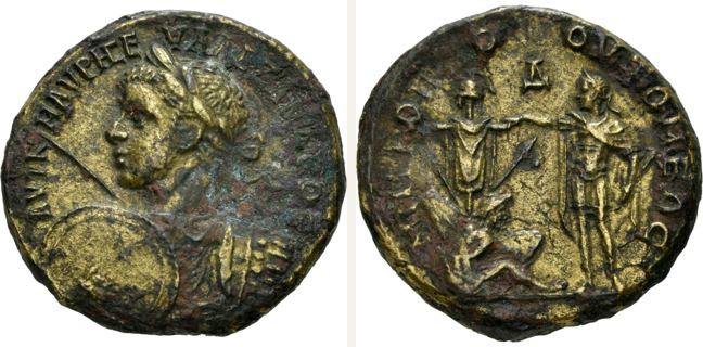 Tomis, Severus Alexander, 4 unit — Laureate and cuirassed emperor standing left (CN type 12581)
