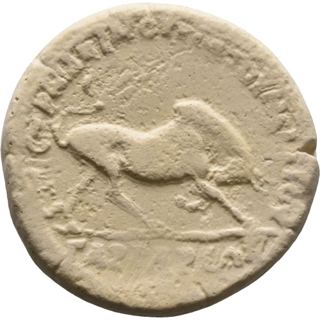 Gargara, Caracalla, bronze coin — Bull charging right (CN type 12202)