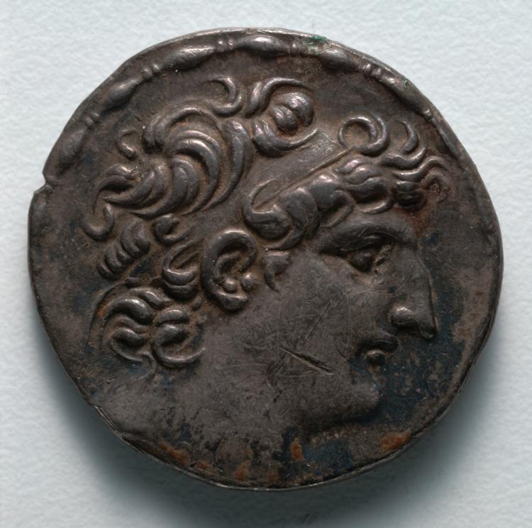 Tetradrachm: Head of Antiochos VIII (obverse), 112–110 BCE (Cleveland Museum of Art 1916.974.a)