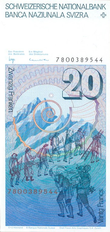 Reverse of 20 Francs (1978–1992), Pick 54