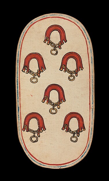 6 of Collars, from The Cloisters Playing Cards, South Netherlandish, ca. 1475–80