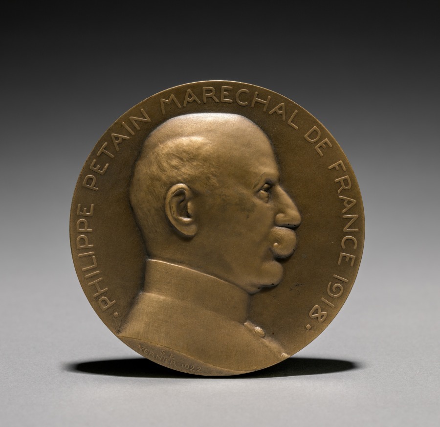 Petain Medal (obverse), 1922 (Cleveland Museum of Art 1923.418.a)