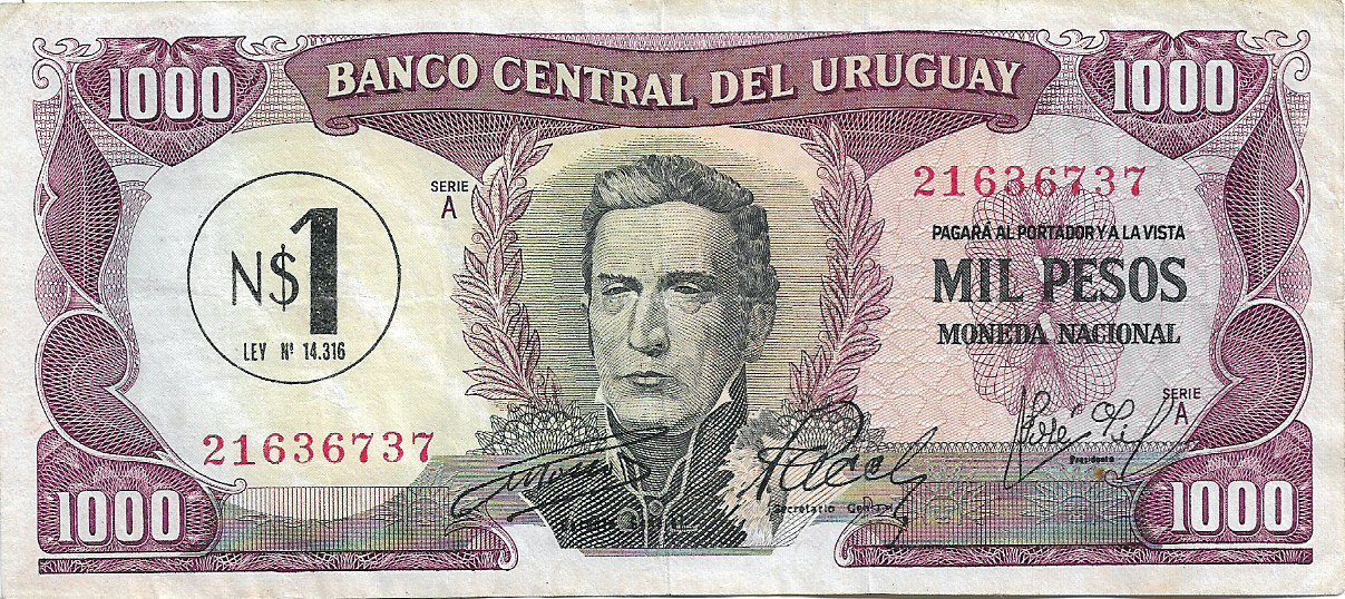 Obverse of 1 New Peso (1 Nuevo Peso) (1975), Pick 55