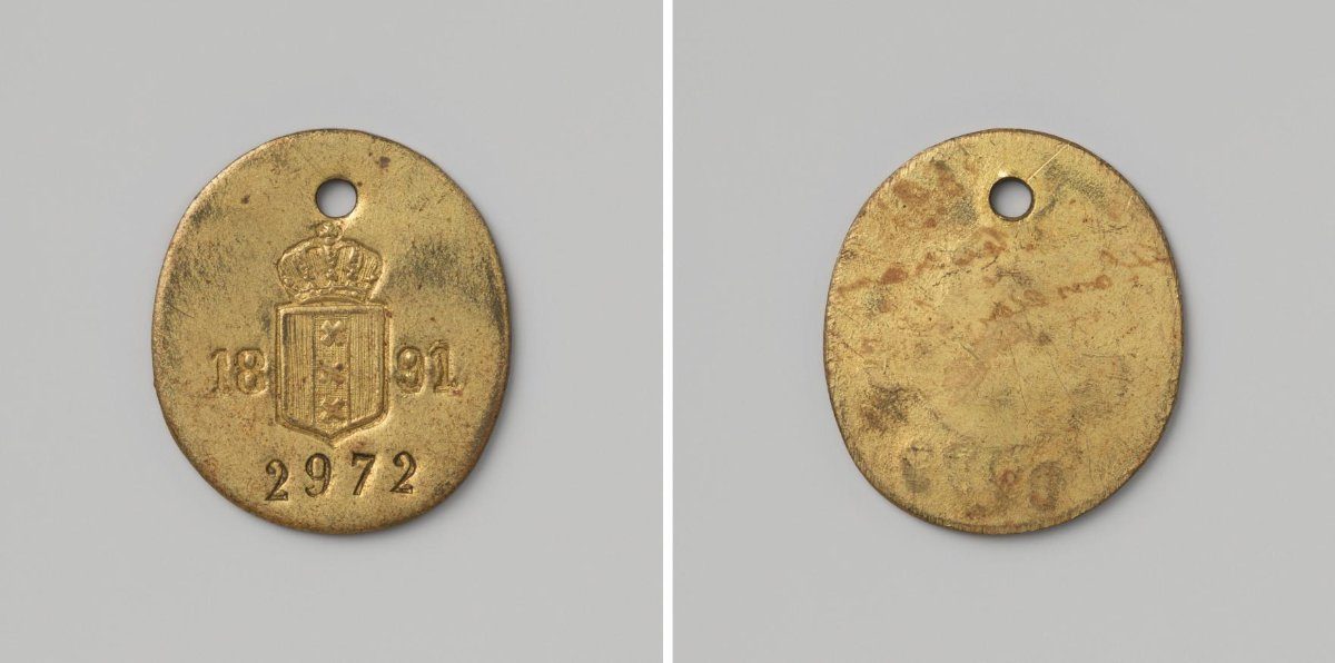 City of Amsterdam, lead token with no. 2972