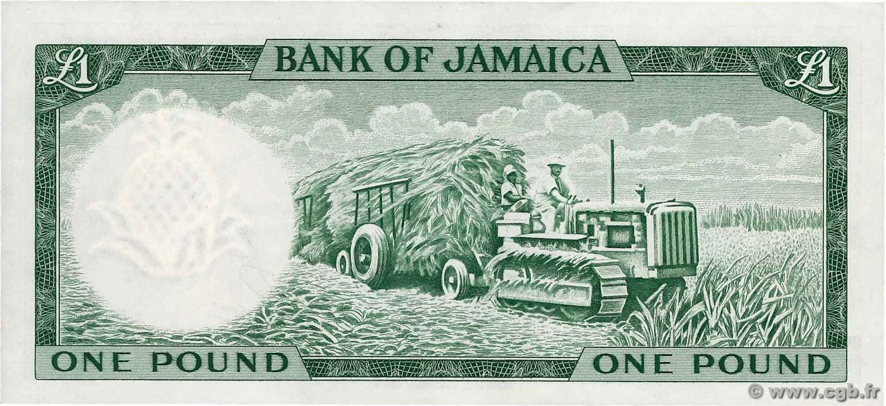 Reverse of 1 Pound (1961), Pick 51