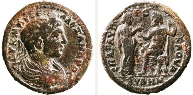 Abydos, Severus Alexander, bronze coin — Zeus enthroned left (CN type 3499)