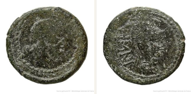 Lemnos, bronze coin — Head of Athena (CN type 13205)