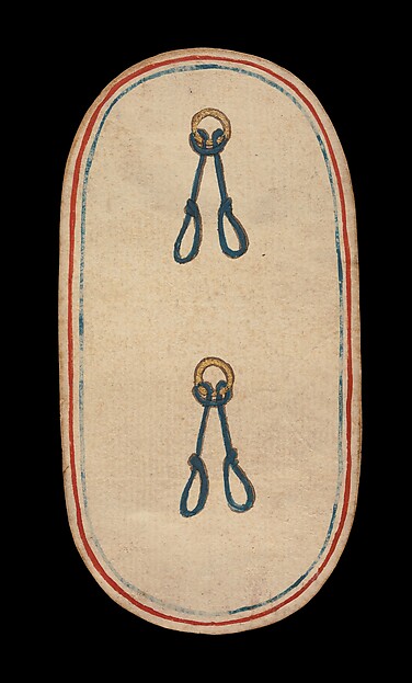 2 of Nooses, from The Cloisters Playing Cards, South Netherlandish, ca. 1475–80