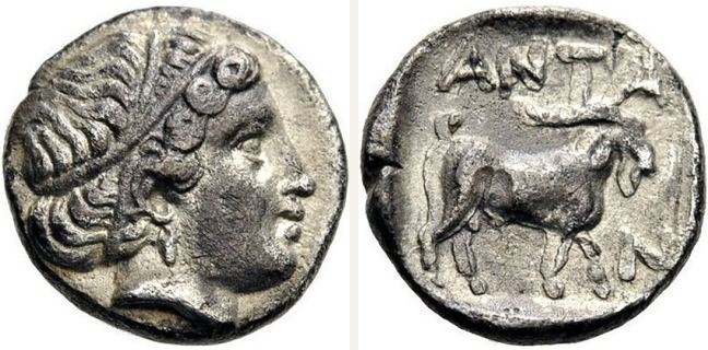 Antandros, Obol — Goat standing right (CN type 21375)
