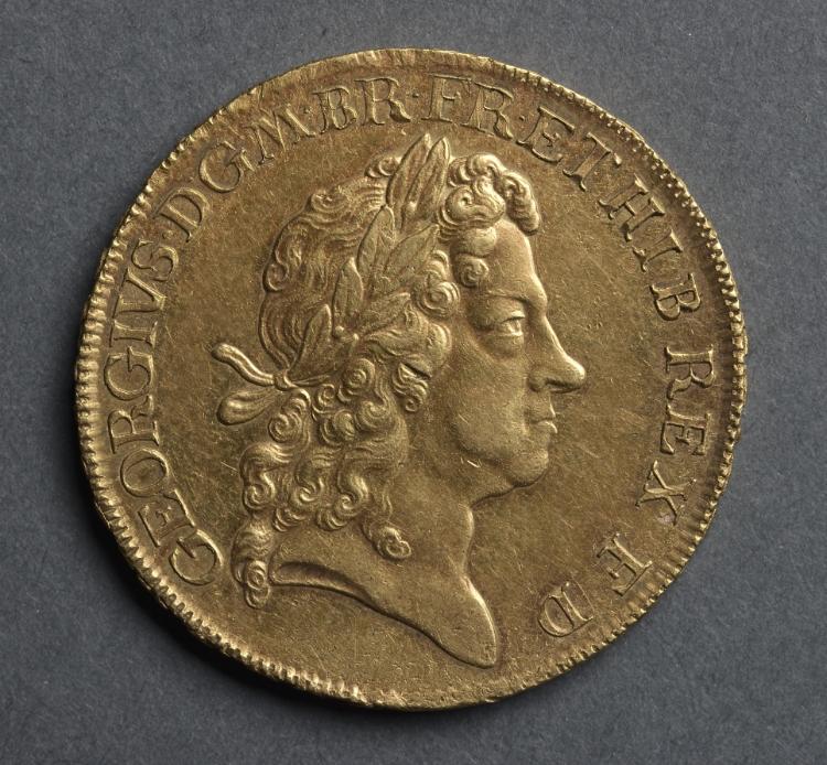 Five Guineas: George I (obverse), 1716 (Cleveland Museum of Art 1969.206.a)