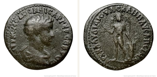 Poimanenon, Commodus, bronze coin — Nude Eros standing (CN type 12811)