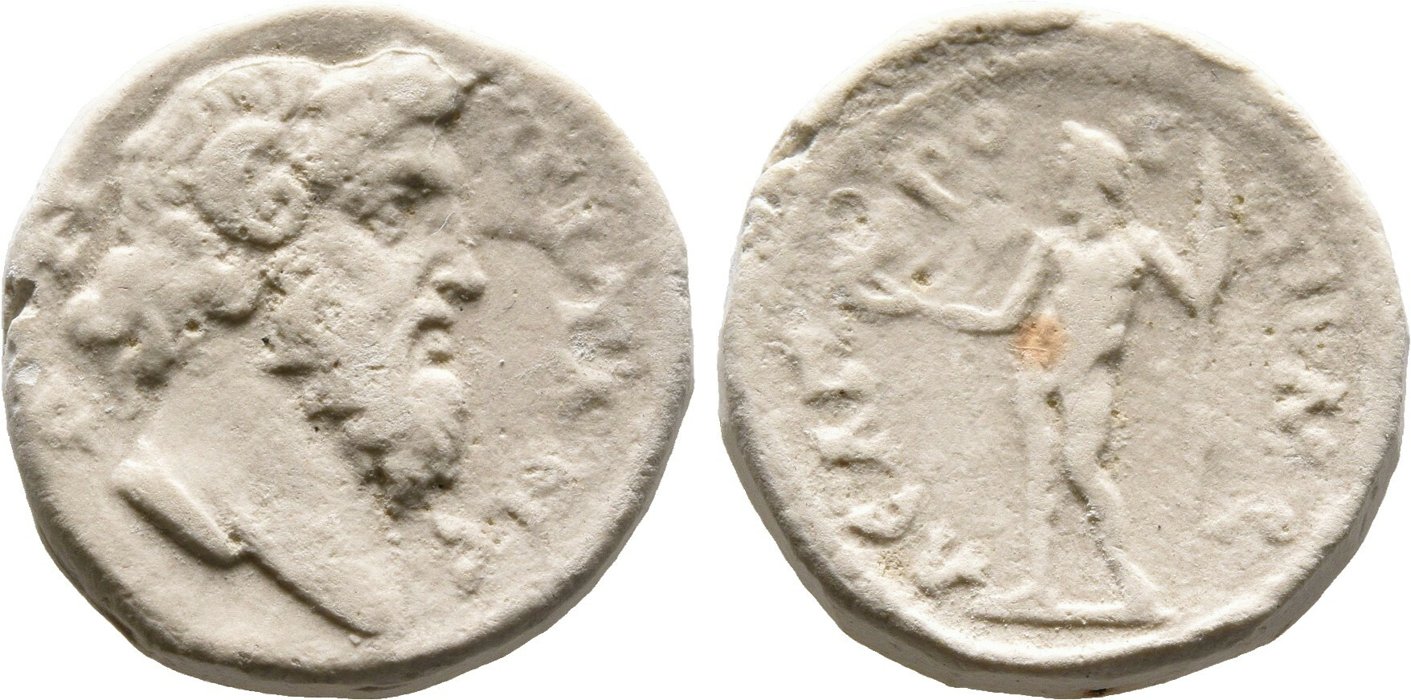 Pitane, bronze coin — Nude Zeus standing facing (CN type 11775)