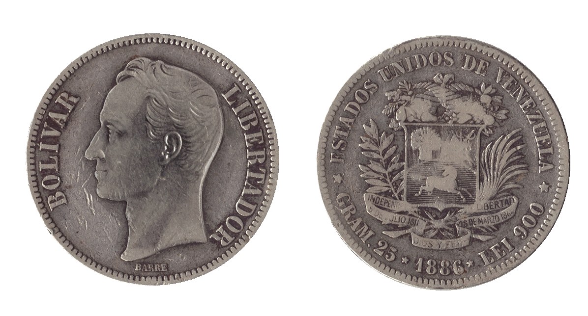 Venezuela silver bolivar coinage