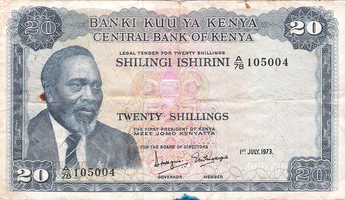 Obverse of 20 Shillings (1969–1973), Pick 8