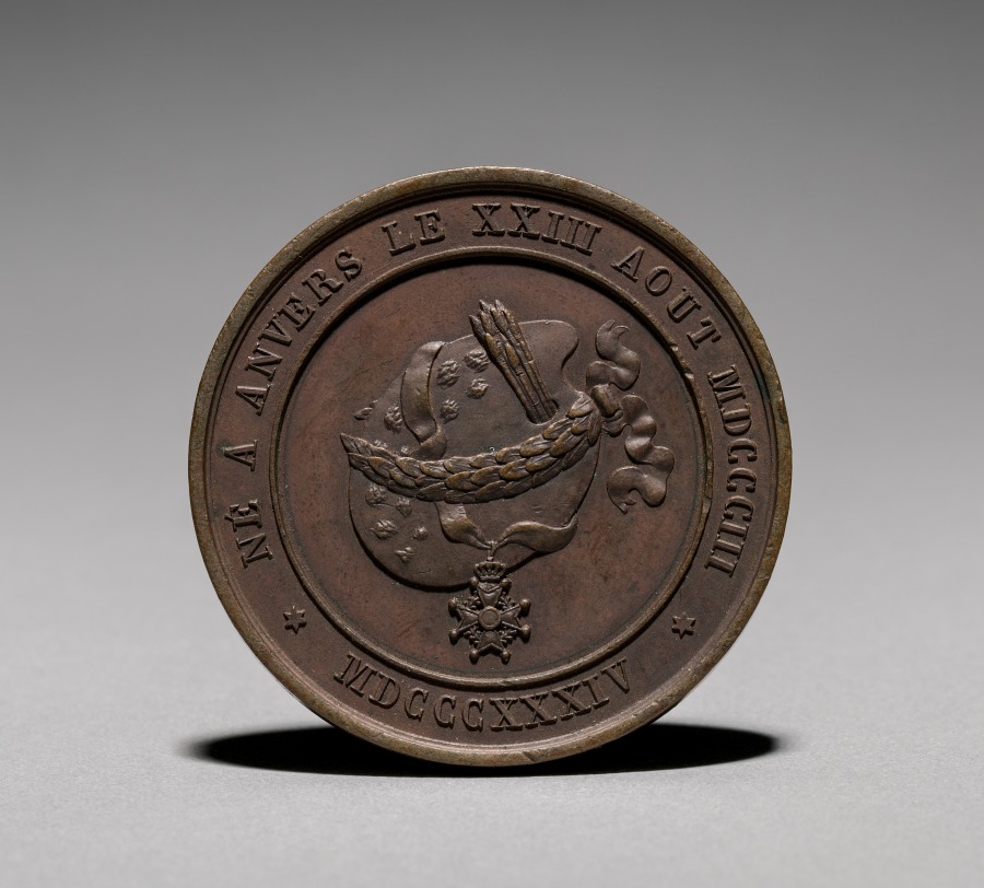 Medal: Gustaf Wappers (reverse), 1800s (Cleveland Museum of Art 1918.580.b)