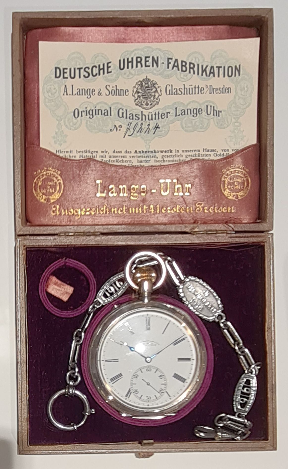 A. Lange & Söhne pocket watch, 1919