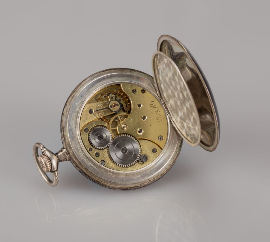 Taschenuhr Omega, Jugendstil,um 1900 Pocket Watch Omega, Fin de Siecle, around 1900