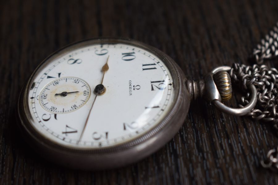 The silver-made, engraved Omega pocket watch presented by General Henri Berthelot to Father Constantin I. Roșescu, a Romanian Orthodox priest and teacher from Iași, that became his friend during the WWI French campaign in Romania. Father Roșescu served as a military confessor dur