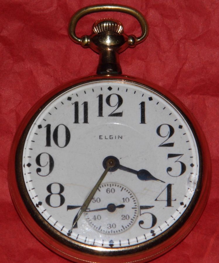 Vintage Elgin Goldtone Man's Pocket Watch