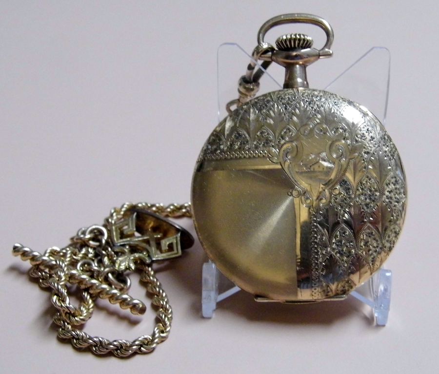 Vintage Waltham Pocket Watch, Model 1908, Hunter Case, Size 16, 21 Jewels