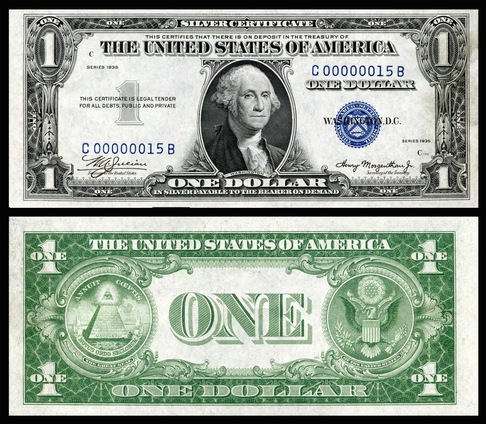 United States — Silver Certificate — 1 Dollar — Series 1935