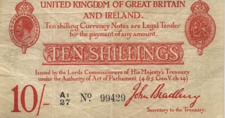 Bank of England ten shilling note