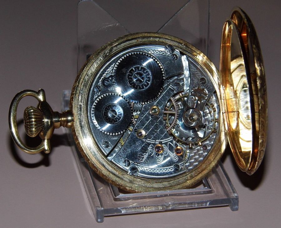 Vintage Waltham Hunting Case Pocket Watch, Model 1899, 14kt Gold Case, Grade No. 630, 17 Jewels, Size 16, Circa 1903