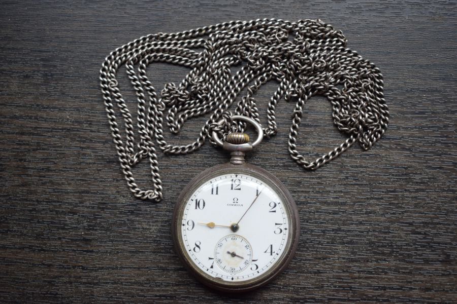 The silver-made, engraved Omega pocket watch presented by General Henri Berthelot to Father Constantin I. Roșescu, a Romanian Orthodox priest and teacher from Iași, that became his friend during the WWI French campaign in Romania. Father Roșescu served as a military confessor dur